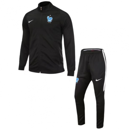 2017-18 France Black N98 Track Jacket with pants